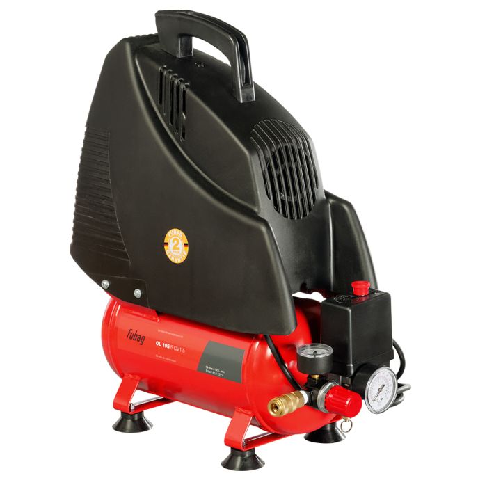 Поршневой компрессор Fubag OL 195/6 CM1.5, прямой безмасляный, 220В, 180л/мин, 6л
