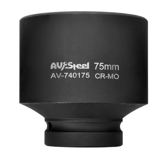 Головка ударная удлиненная AV Steel AV-740175, 6-гр., 1", 75мм