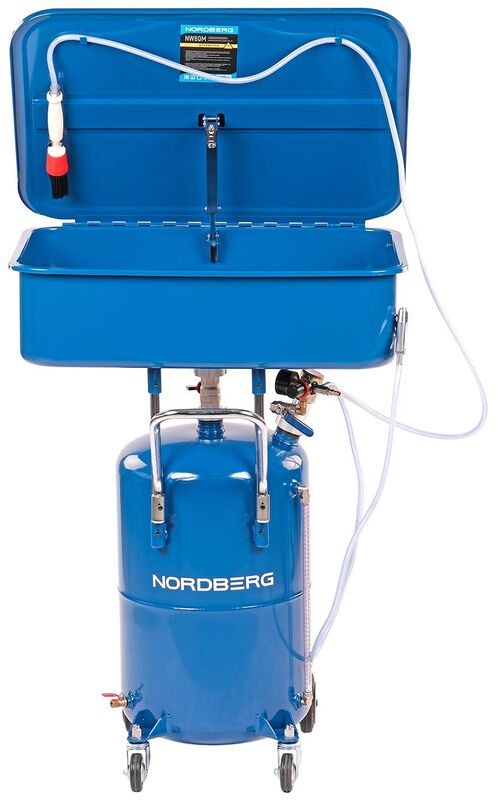 Аппарат для мойки деталей с пневматическим насосом NORDBERG NW80M, объем 50л
