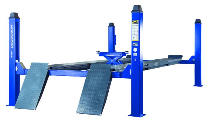 Подъемник четырехстоечный 5 тонн Nordberg 4450J, электрогидравлический, для сход-развала, 380В