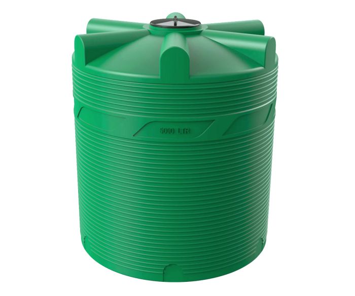 Емкость цилиндрическая Polimer-Group V 5000, 5000 литров, зеленая