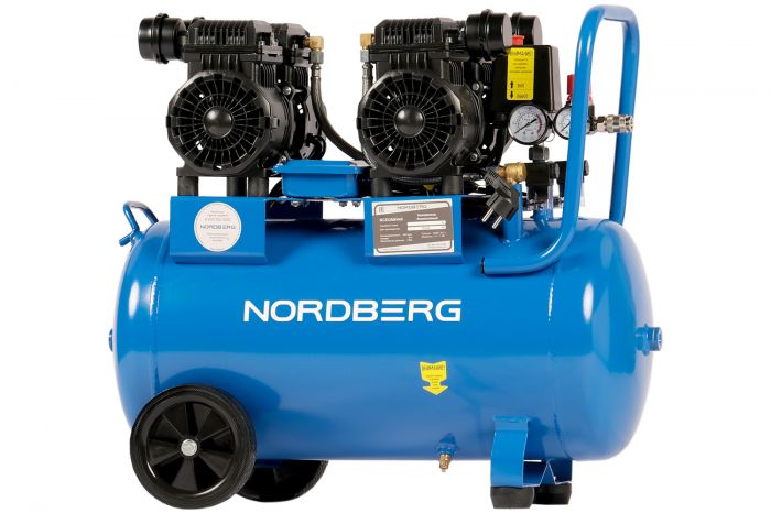 Поршневой компрессор NORDBERG NCEO50/440, ременной привод, безмасляный, 440 л/мин, 220В