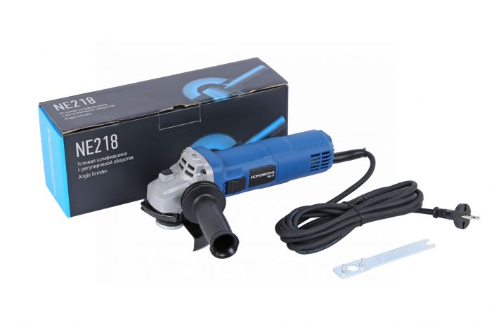 Угловая шлифмашинка NORDBERG NE218, с регулировкой оборотов, 125мм, 1800Вт