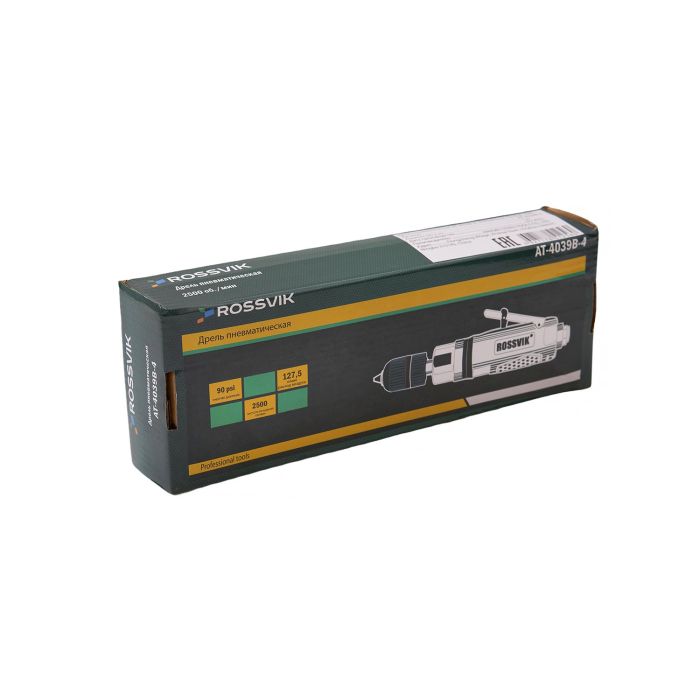 Пневмодрель Rossvik АТ 4039 В-4, 2500об/мин, автоматический патрон