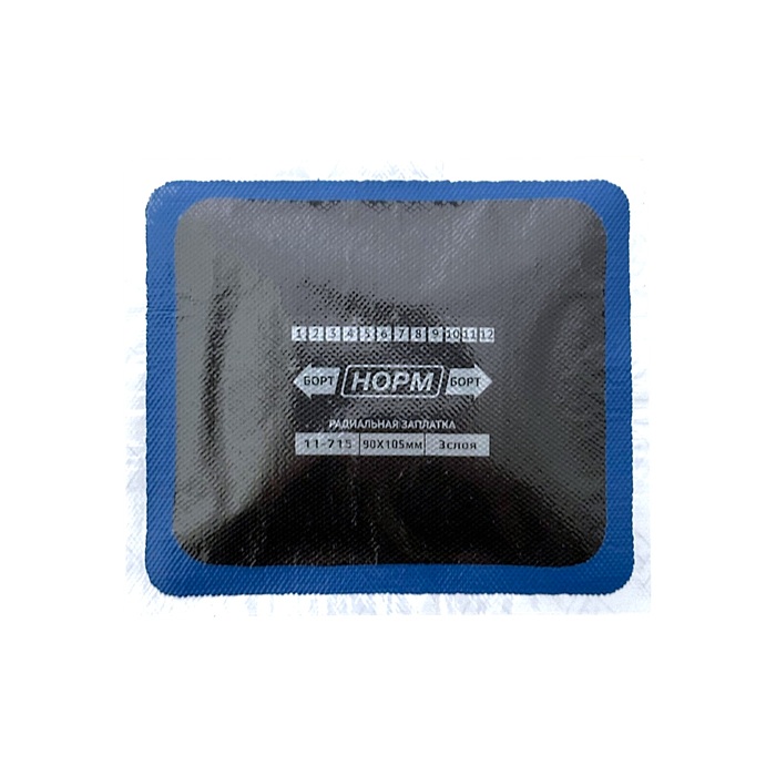 Заплаты (латки) радиальные НОРМ 11-715 (R15;ПР-15), 90×105мм, 3 сл., 10 шт.