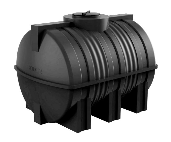 Емкость цилиндрическая Polimer-Group G 2000, 2000 литров, черная