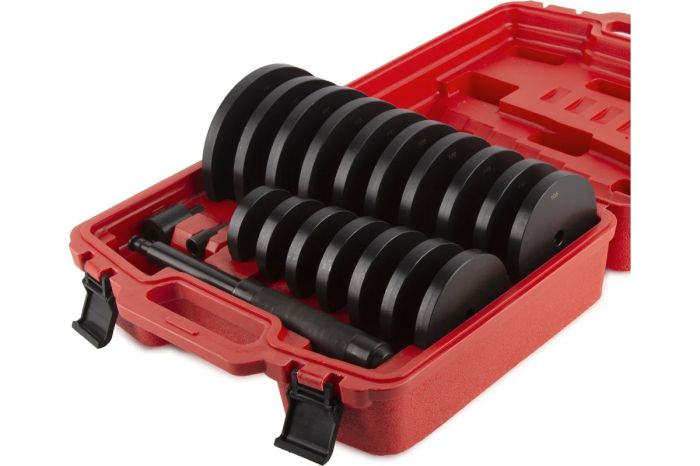 Набор оправок для выпрессовки подшипников и РМИ Wiederkraft WDK-214900, 70-150 мм