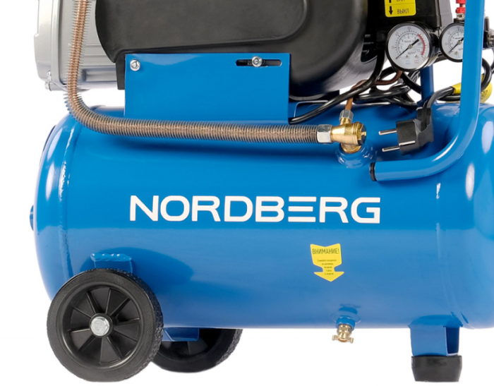 Поршневой компрессор NORDBERG NCE25/240, ременной привод, масляный, 240 л/мин, 220В