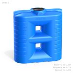 Емкость прямоугольная Polimer-Group SN 2000, 2000 литров, синяя