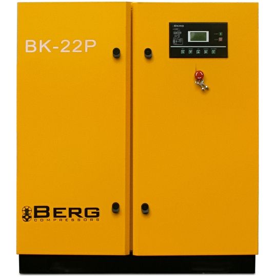 Винтовой компрессор Berg ВК-22Р, ременной привод, 7/8/10/12 бар, степень защиты IP54