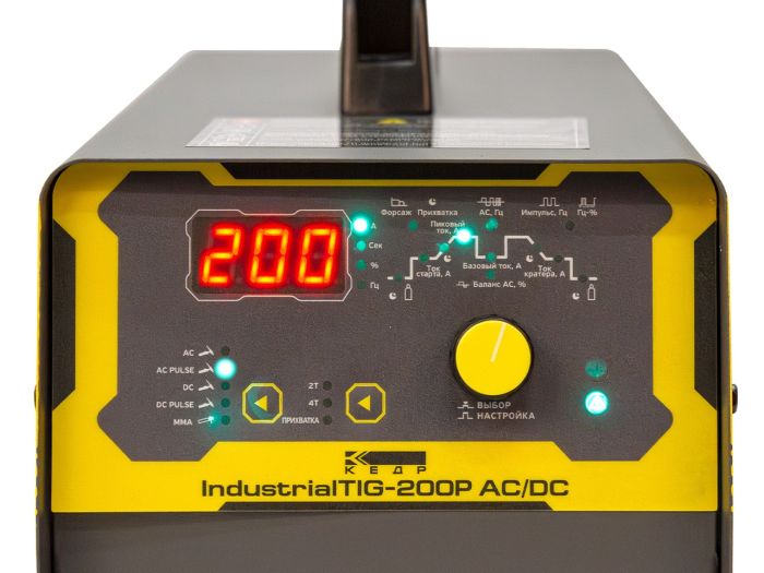 Установка аргонодуговой сварки КЕДР IndustrialTIG-200P AC/DC, TIG, 220В