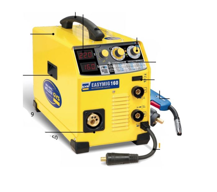 Сварочный инверторный полуавтомат GYS EASYMIG 160, MIG/MAG, MMA, 230В