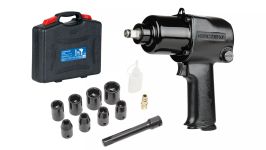 Пневмогайковерт ударный NORDBERG ECO NP14085K, 1/2", с набором головок, легковой, 850 Нм