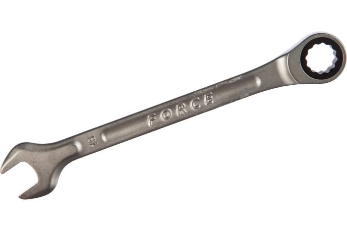 Ключ комбинированный FORCE 75713, с трещоточной петлёй 12гран., 13мм, L=180мм