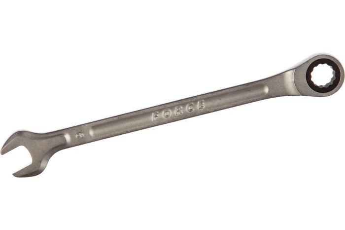 Ключ комбинированный FORCE 75709, с трещоточной петлёй 12гран., 9мм, L=150мм