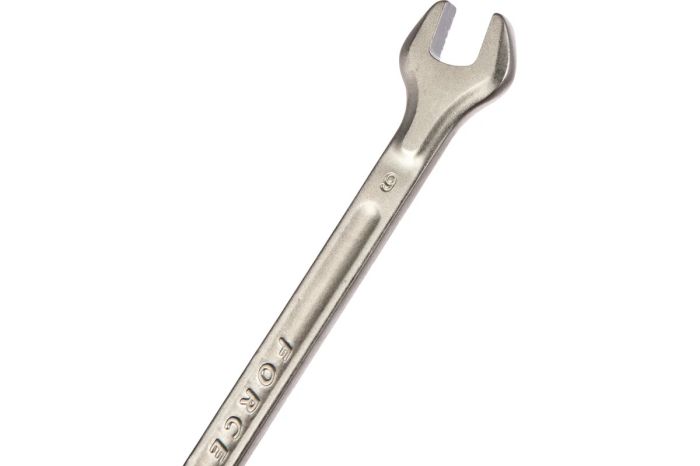 Ключ комбинированный FORCE 75709, с трещоточной петлёй 12гран., 9мм, L=150мм