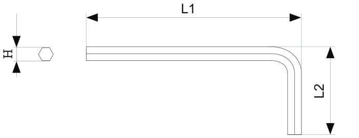 Набор ключей торцевых шестигранных Thorvik HKLB10S, удлиненных с шаром, H1.5-H10, 10 пр.