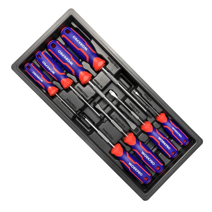 Тележка инструментальная WORKPRO WP285002B, закрытая, 7 ящиков, с набором инструментов 148шт.