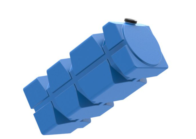 Емкость прямоугольная Polimer-Group FG 1000 (160), 1000 литров, синяя