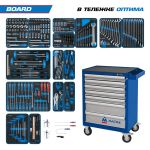 Тележка инструментальная Мастак/King Tony 934-325AMB, закрытая, 7 ящиков, с набором инструментов 325шт.