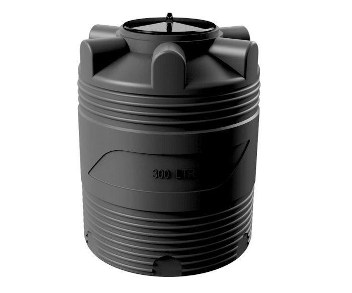 Емкость цилиндрическая Polimer-Group V 300, 300 литров, черная