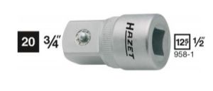 HAZET Переходник с 1/2" на 3/4" 958-1