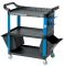 Тележка инструментальная NORDBERG T3B синяя, открытая, 3 полки