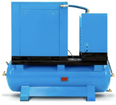 Винтовой компрессор KraftMachine KM11-8рВ-ЧРП-500/О, прямой привод, 8 бар, IP55, 1700л/мин, 500л, осушитель, ЧП