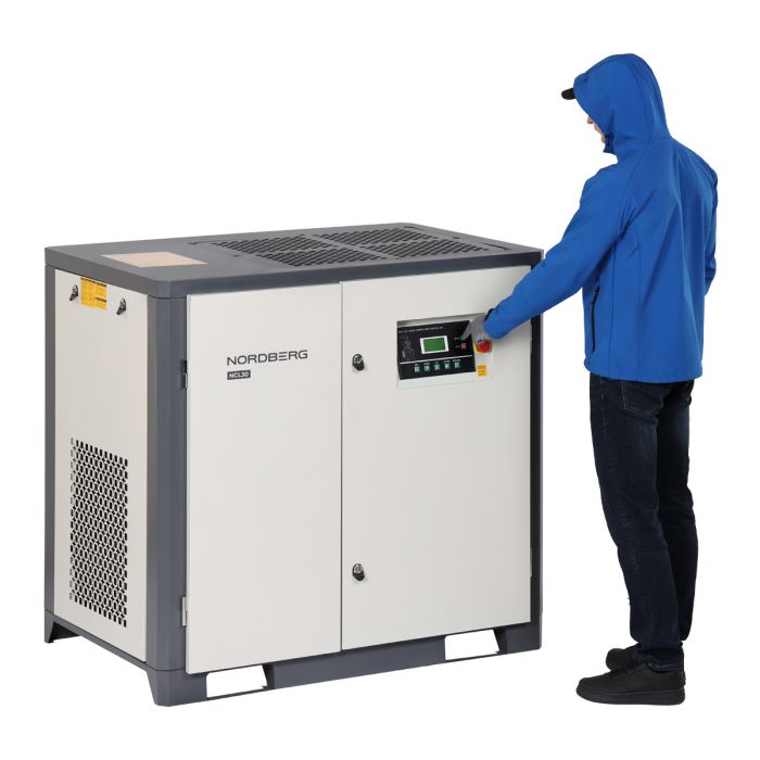 Винтовой компрессор Nordberg NCL30, прямой привод, 10 бар, IP55, 3200л/мин, 22кВт