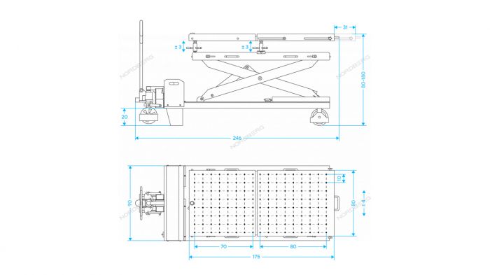 Платформа подъемная передвижная 1200 кг NORDBERG N3T1501, электрогидравлическая
