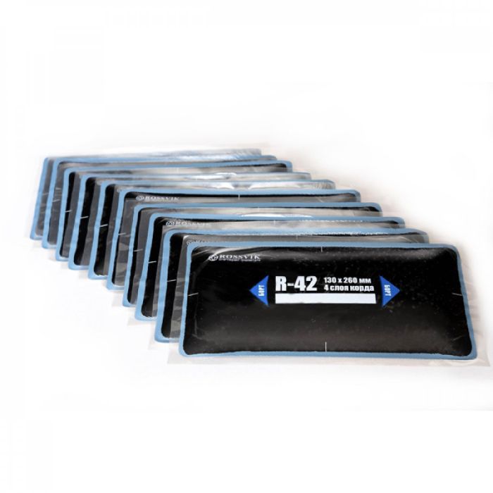 Пластыри для ремонта шин Rossvik R-42, холодные, 130х260мм, 10шт.