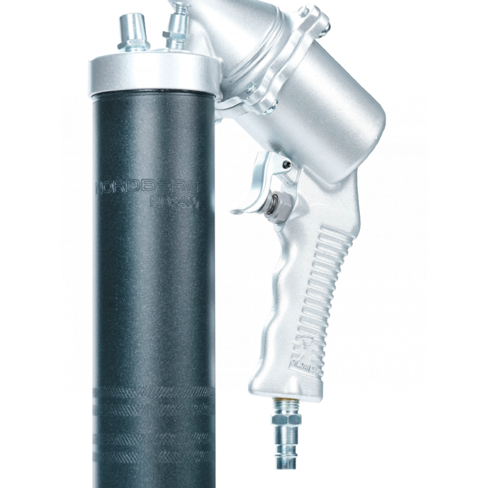Шприц для густой смазки NORDBERG NO3400, плунжерный пневматический, 400мл