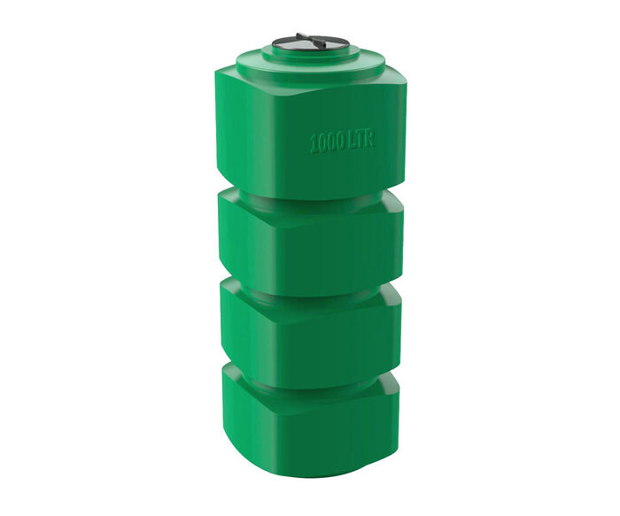 Емкость прямоугольная Polimer-Group F 1000, 1000 литров, зеленая