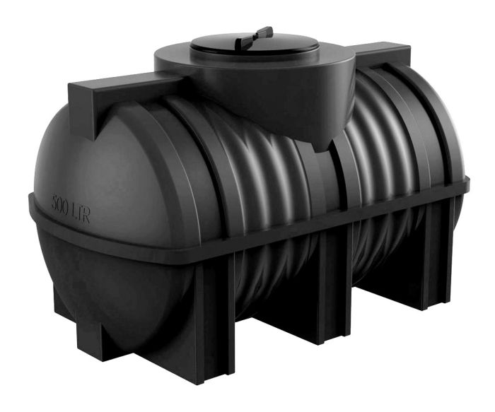 Емкость цилиндрическая Polimer-Group G 500, 500 литров, черная