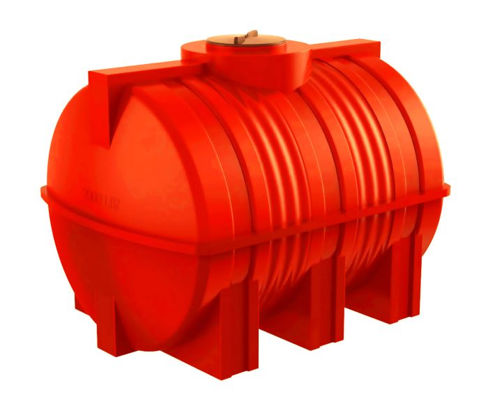 Емкость цилиндрическая Polimer-Group G 2000, 2000 литров, красная