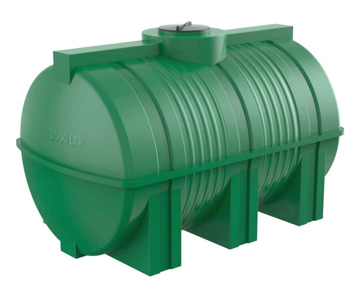 Емкость цилиндрическая Polimer-Group G 3000, 3000 литров, зеленый