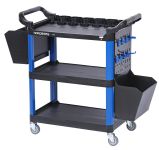 Тележка инструментальная NORDBERG T3B синяя, открытая, 3 полки