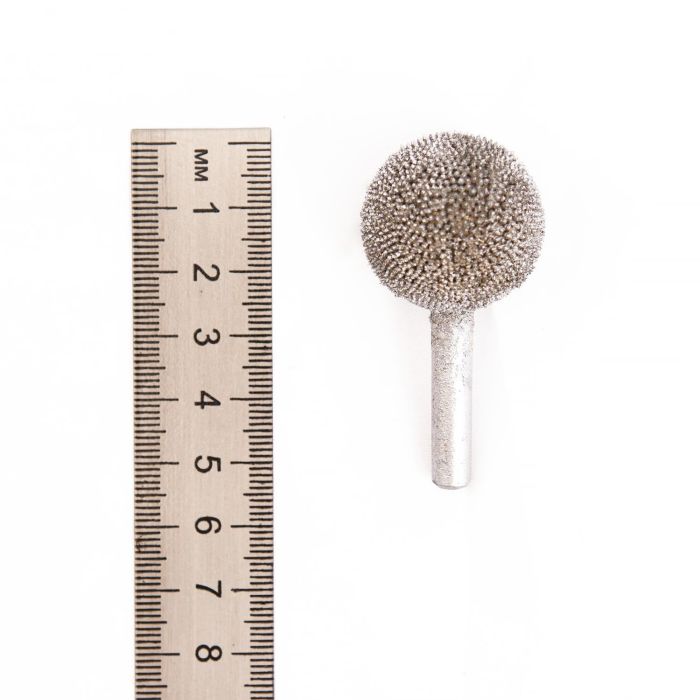 Шар шероховальный ROSSVIk NS605, 28,5мм, штифт 6,3мм, 330 Grit