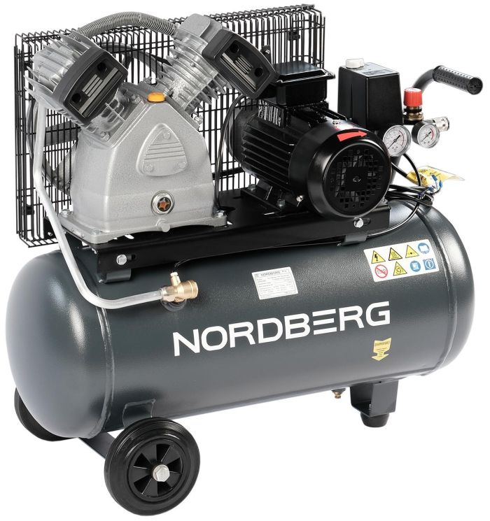 Поршневой компрессор NORDBERG NCP50/420, ременной привод, масляный, 420 л/мин, 380В
