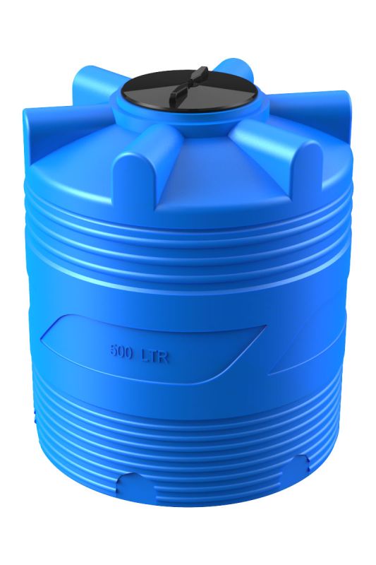 Емкость цилиндрическая Polimer-Group V 500, 500 литров, синяя