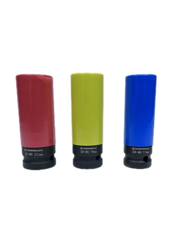 Набор ударных тонкостенных головок 6-гр. STANKO CS12233, 1/2", 17-21мм, 3шт.