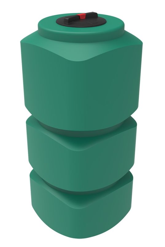 Емкость прямоугольная ЭкоПром L 750, 750 литров, зелёная