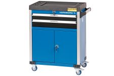Тележка инструментальная NORDBERG T4, закрытая, 2 полки, 2 ящика