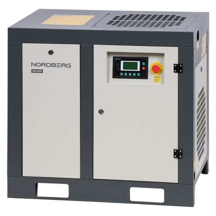 Винтовой компрессор Nordberg NCN10, прямой привод, 10 бар, IP55, 950л/мин, 7,5кВт