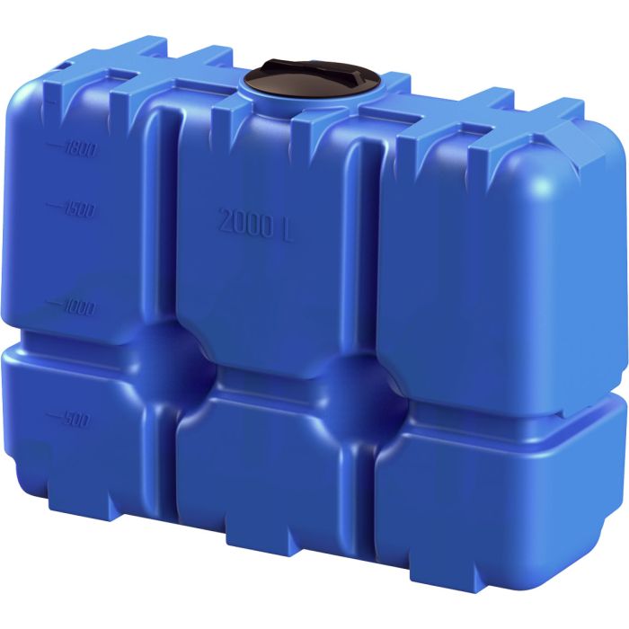 Емкость прямоугольная Polimer-Group R 2000, 2000 литров, синяя
