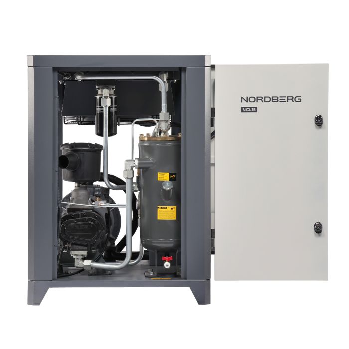 Винтовой компрессор Nordberg NCL15, прямой привод, 10 бар, IP55, 1400л/мин, 11кВт