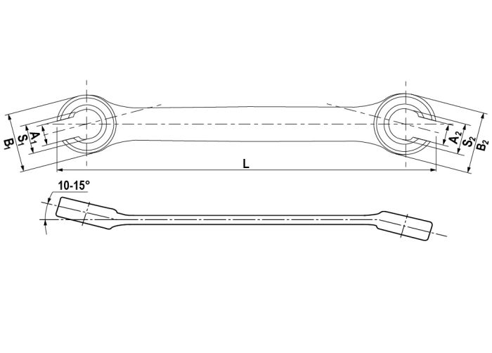 Набор ключей гаечных разрезных в сумке Thorvik FNWS005, 8-19 мм, 5 пр.