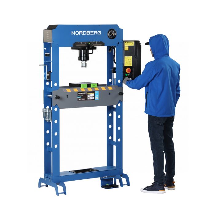 Пресс электрогидравлический 50 тонн Nordberg N3550E, напольный, ручной/ножной, 220В