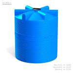 Емкость цилиндрическая Polimer-Group V 10000, 10000 литров, крышка 620мм