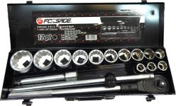 Набор инструментов в кейсе Forsage F-6161-9, 16 предметов, с трещоткой, 3/4"